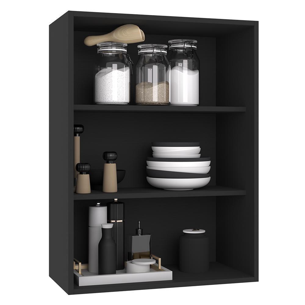 Armário Aéreo Firenze 60cm 2 Portas Chumbo-titânio - Indékes Chumbo-titânio - 2