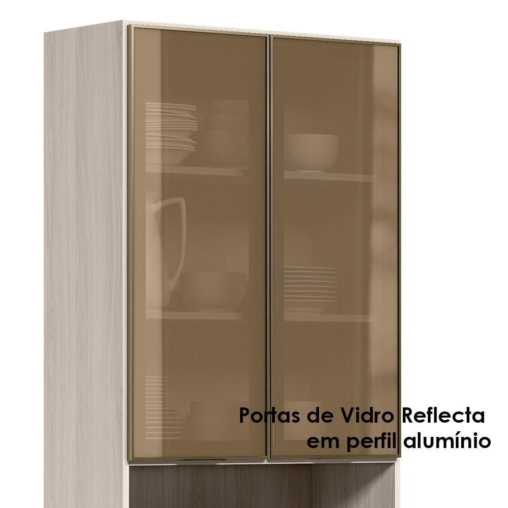 Paneleiro Duplo 4p Vidro 70cm Mdf Kali 18340 Bianco Toq Bianco Toq Nicioli Bianco Toq Bianco Toq - 6
