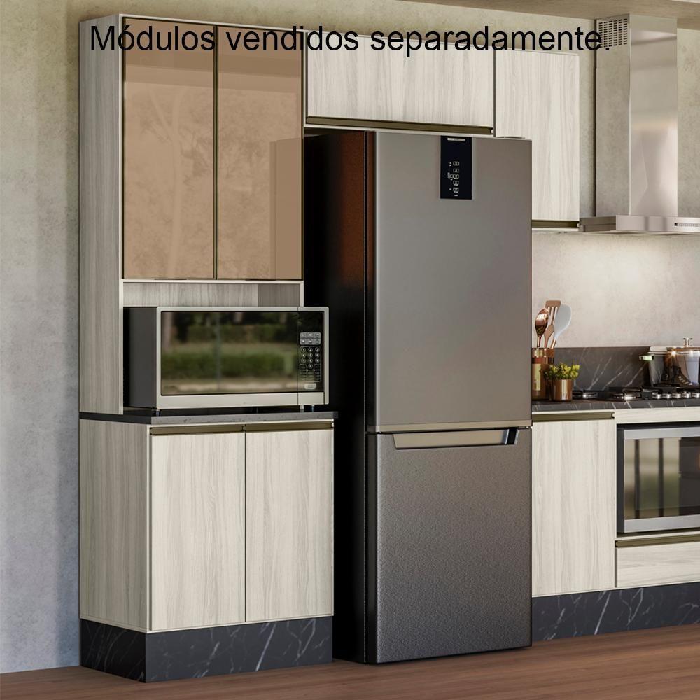 Paneleiro Duplo 4p Vidro 70cm Mdf Kali 18340 Bianco Toq Bianco Toq Nicioli Bianco Toq Bianco Toq - 8