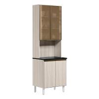 Paneleiro Duplo 4p Vidro 70cm Mdf Kali 18340 Bianco Toq Bianco Toq Nicioli Bianco Toq Bianco Toq - 1