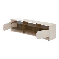 Rack Para Tv Até 86 Polegadas 220cm Com 2 Portas Multimóveis Cr45321 Off White/pinho Off White/pinho - 5