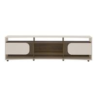 Rack Para Tv Até 86 Polegadas 220cm Com 2 Portas Multimóveis Cr45321 Off White/pinho Off White/pinho - 6