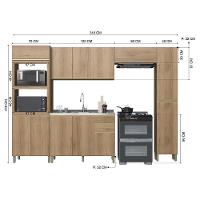 Cozinha Modulada Dinamarca 5 Peças Com Torre Quente 2 Fornos Castani - Indékes Castani - 4