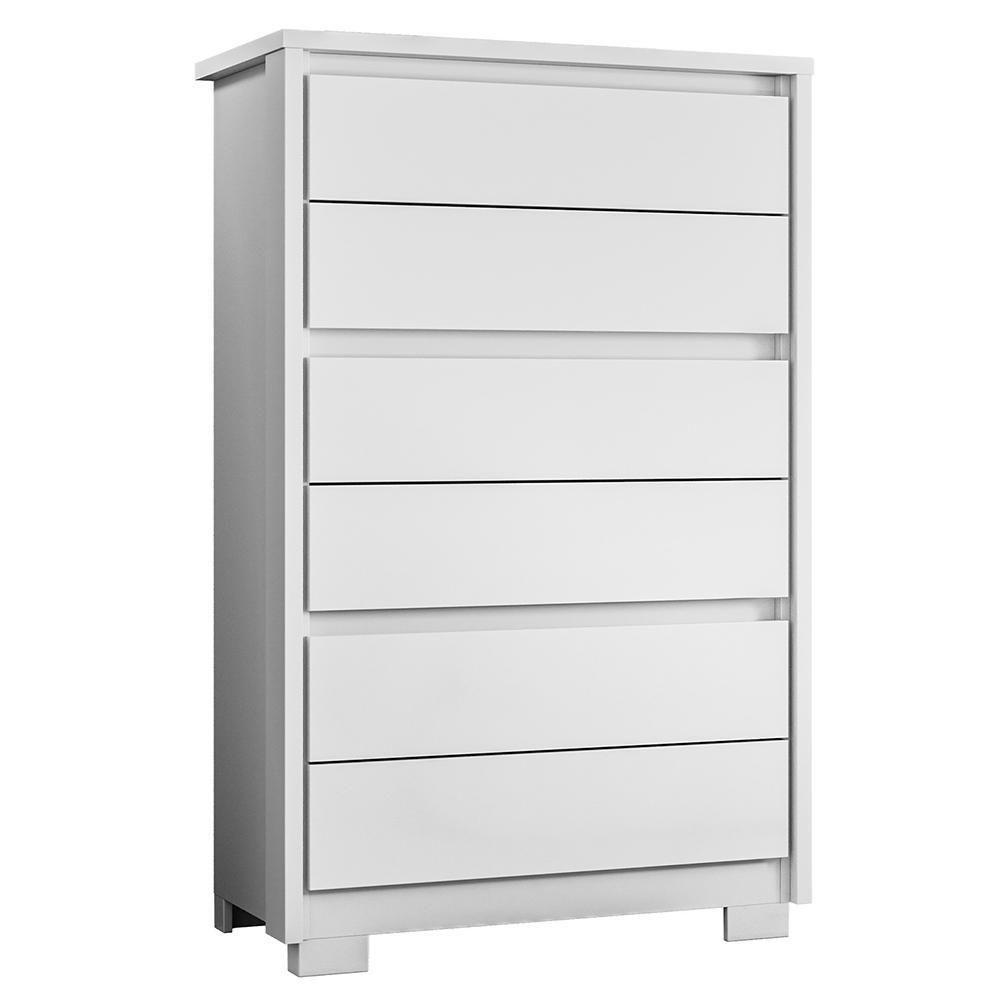 Cômoda Unno 6 Gavetas Branco - Móveis Albatroz Branco - 1