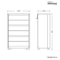 Cômoda Unno 6 Gavetas Branco - Móveis Albatroz Branco - 4