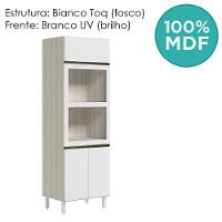 Torre Quente 3p 221x72cm Mdf Kali 16866 Bianco Toq Branco Uv Nicioli Bianco Toq Branco Uv - 5