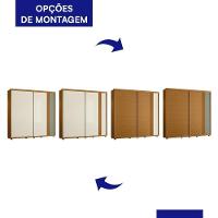 Guarda Roupa Casal Acácia 2 Portas Deslizantes Flex Off White-cinamomo - Móveis Albatroz Off White-cinamomo