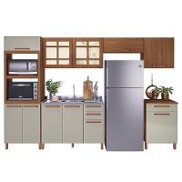 Cozinha Modulada Monza 6 Peças Com Torre Quente 2 Fornos Freijó-off White - Indékes Freijó-off White - 1