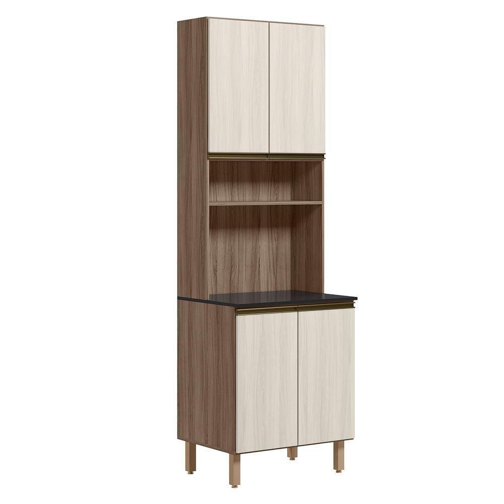 Paneleiro Duplo 4 Portas 70cm Mdf Kali 12230 Carvalho Toq Bianco Carvalho Toq Bianco Toq - 1