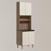 Paneleiro Duplo 4 Portas 70cm Mdf Kali 12230 Carvalho Toq Bianco Carvalho Toq Bianco Toq - 2