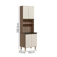 Paneleiro Duplo 4 Portas 70cm Mdf Kali 12230 Carvalho Toq Bianco Carvalho Toq Bianco Toq - 3