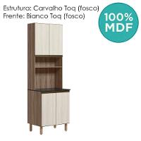 Paneleiro Duplo 4 Portas 70cm Mdf Kali 12230 Carvalho Toq Bianco Carvalho Toq Bianco Toq