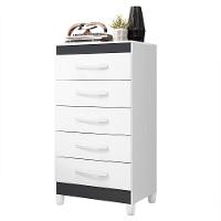 Cômoda Esmeralda 5 Gavetas Branco-titanium - Móveis Albatroz Branco-titanium - 1