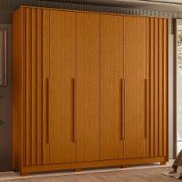 Guarda Roupa Casal Deville Ripado 6 Portas Cinamomo - Móveis Albatroz Cinamomo - 2