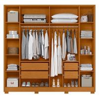 Guarda Roupa Casal Deville Ripado 6 Portas Cinamomo - Móveis Albatroz Cinamomo - 3
