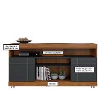 Rack Bancada Yara Noce Milano-preto Fosco Para Tv Até 47? - Colibri Noce Milano-preto Fosco - 3