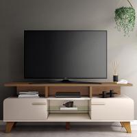 Rack Bancada Essenza 1.6 Off White-castanho Para Tv Até 60? - Hb Móveis Off White-castanho - 2