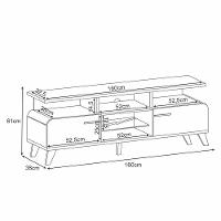 Rack Bancada Essenza 1.6 Off White-castanho Para Tv Até 60? - Hb Móveis Off White-castanho - 5