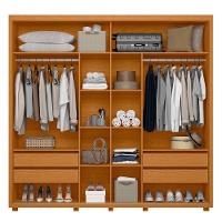 Guarda Roupa Casal Acácia 2 Portas Deslizantes Flex Cinamomo-sálvia Com Espelho - Móveis Albatroz Cinamomo-sálvia