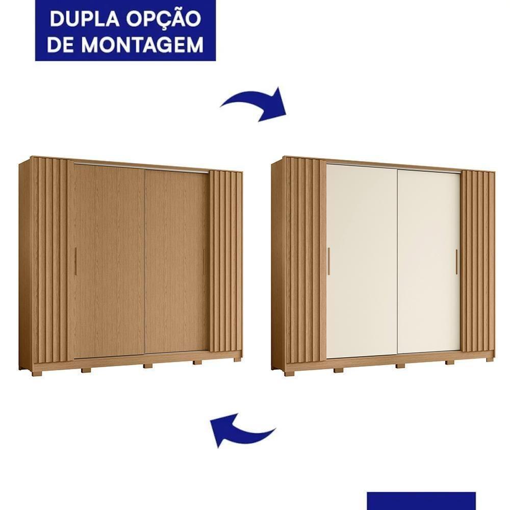 Guarda Roupa Casal Jacarandá 4 Portas Flex Freijó - Móveis Albatroz Freijó - 2