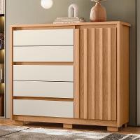 Cômoda Sapateira Duetto 1 Porta Ripada E 5 Gavetas Freijó-off White - Móveis Albatroz Freijó-off White - 2