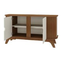 Aparador Buffet 140cm 2 Portas Com Pés Retrô Multimóveis Cr50129 Cinamomo-off White