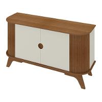 Aparador Buffet 140cm 2 Portas Com Pés Retrô Multimóveis Cr50129 Cinamomo-off White - 5