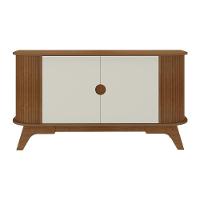Aparador Buffet 140cm 2 Portas Com Pés Retrô Multimóveis Cr50129 Cinamomo-off White - 6