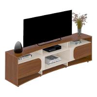 Rack Para Tv Até 86 Polegadas 220cm Com 2 Portas Multimóveis Cr45321 Cedro/off White Cedro/off White - 2