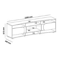 Rack Para Tv Até 86 Polegadas 220cm Com 2 Portas Multimóveis Cr45321 Cedro/off White Cedro/off White