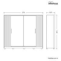 Guarda Roupa Casal Jacarandá 4 Portas Flex Freijó Com 4 Espelhos - Móveis Albatroz Freijó - 5