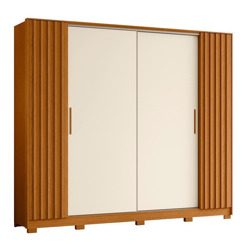 Guarda Roupa Casal Jacarandá 4 Portas Flex Cinamomo-off White - Móveis Albatroz Cinamomo-off White - 1