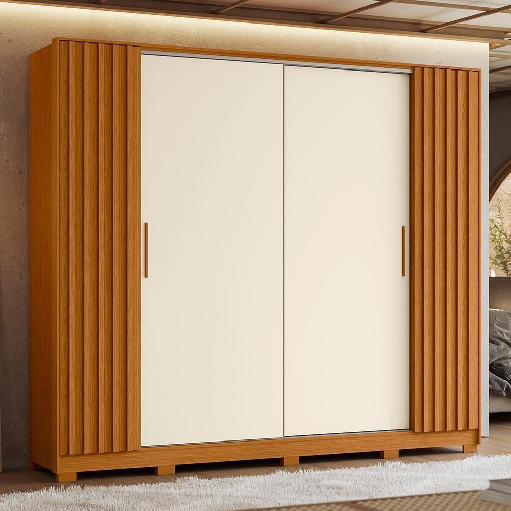 Guarda Roupa Casal Jacarandá 4 Portas Flex Cinamomo-off White - Móveis Albatroz Cinamomo-off White - 5
