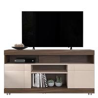 Rack Bancada Yara Nogueira Real-off White Para Tv Até 47? - Colibri Nogueira Real-off White - 1