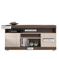 Rack Bancada Yara Nogueira Real-off White Para Tv Até 47? - Colibri Nogueira Real-off White - 3