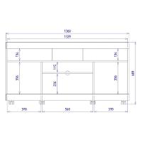 Rack Bancada Yara Nogueira Real-off White Para Tv Até 47? - Colibri Nogueira Real-off White - 4