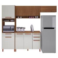 Cozinha Modulada Monza 4 Peças Com Torre Quente 1 Forno Freijó-off White - Indékes Freijó-off White - 1