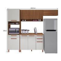 Cozinha Modulada Monza 4 Peças Com Torre Quente 1 Forno Freijó-off White - Indékes Freijó-off White - 4