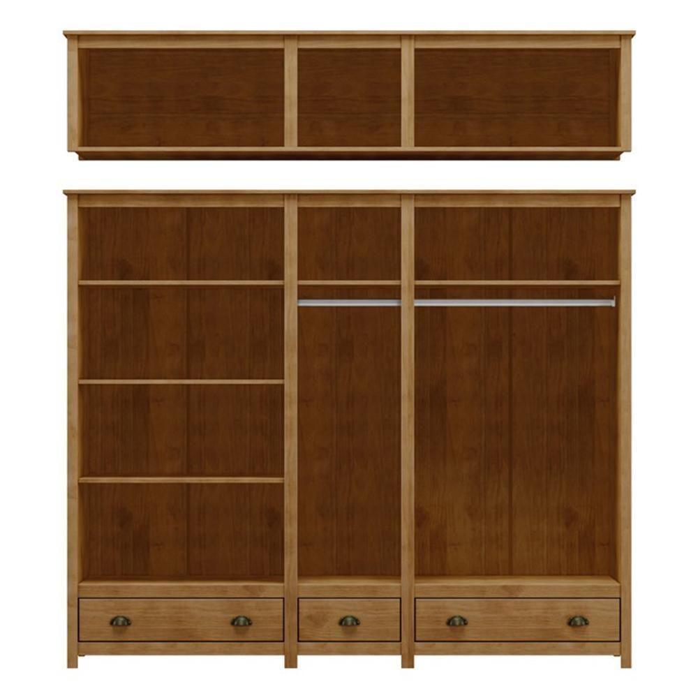 Guarda Roupa Casal Topázio 10 Portas E 3 Gavetas Freijó Com Espelho - Finestra Móveis Freijó - 3