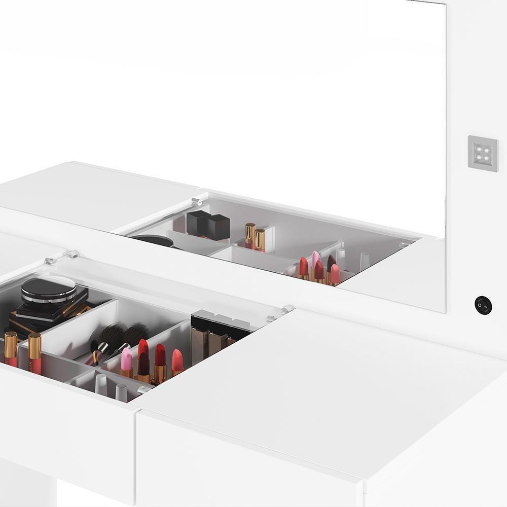 Penteadeira Camarim Studio 2 Portas E 3 Gavetas Branco - Móveis Albatroz Branco - 5