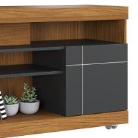 Rack Bancada Yara Com Painel Maia Noce Milano-preto Fosco Para Tv Até 55? - Colibri Noce Milano-preto Fosco - 2