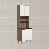 Paneleiro Duplo 4 Portas 70cm Mdf Kali 12230 Carvalho Toq Off White Cetim Nicioli Carvalho Toq Off White Cetim - 8