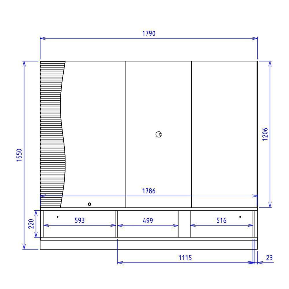 Home Suspenso Egeu Freijó-off White Matte Para Tv Até 65? - Colibri Freijó-off White Matte - 7