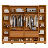 Guarda Roupa Casal Jacarandá 4 Portas Flex Cinamomo Com 8 Espelhos - Móveis Albatroz Cinamomo - 3