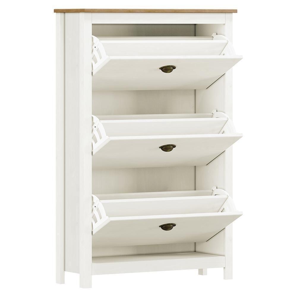 Sapateira Topázio 3 Gavetas Branco-freijó - Finestra Móveis Branco-freijó - 2