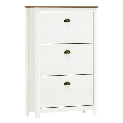 Sapateira Topázio 3 Gavetas Branco-freijó - Finestra Móveis Branco-freijó