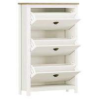 Sapateira Topázio 3 Gavetas Branco-freijó - Finestra Móveis Branco-freijó - 2