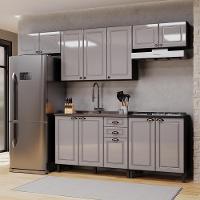 Cozinha Modulada Firenze 5 Peças Com Balcão 80cm Cooktop Chumbo-titânio - Indékes Chumbo-titânio - 2