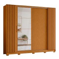 Guarda Roupa Casal Jacarandá 4 Portas Flex Cinamomo Com 4 Espelhos - Móveis Albatroz Cinamomo - 1