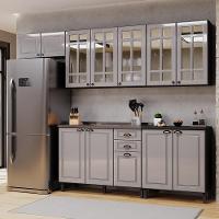 Cozinha Modulada Firenze 5 Peças Com Aéreo 120cm Chumbo-titânio - Indékes Chumbo-titânio - 2